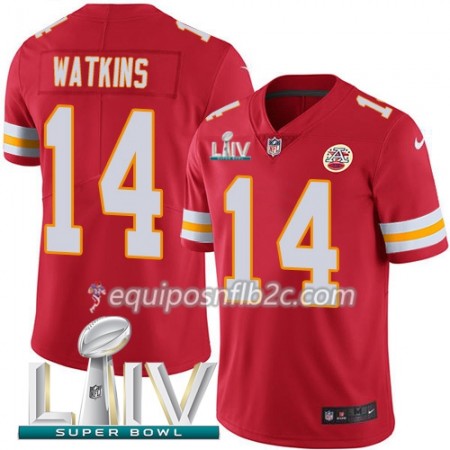 Camiseta Hombre NFL Kansas City Chiefs Sammy Watkins 14 Nike Rojo 2020 Super Bowl LIV